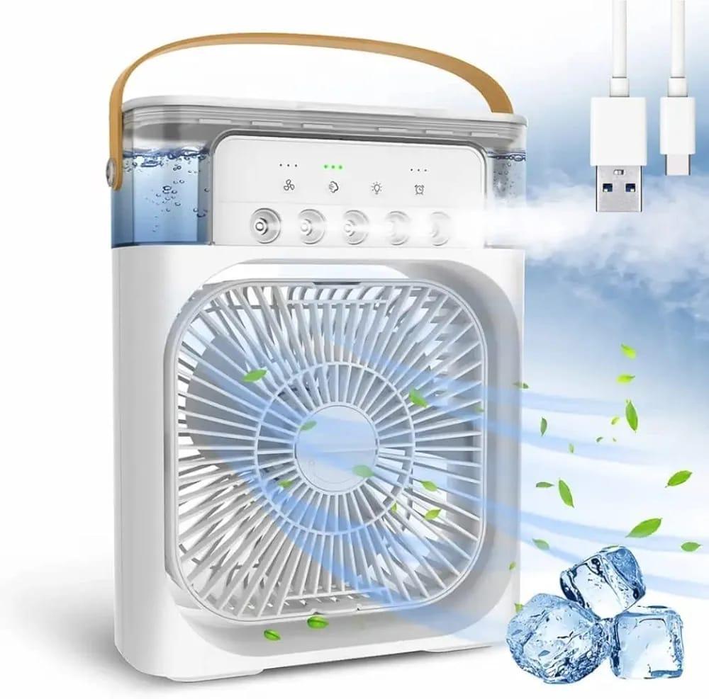 Portable Air Cooler Fan with LED Night Light & USB Power