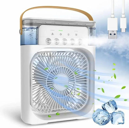 Portable Air Cooler Fan with LED Night Light & USB Power
