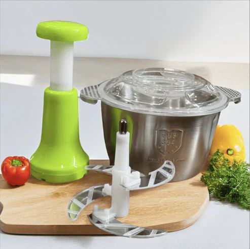 Multi-Functional 2Ltr Stainless Steel Push Chopper