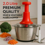 Multi-Functional 2Ltr Stainless Steel Push Chopper