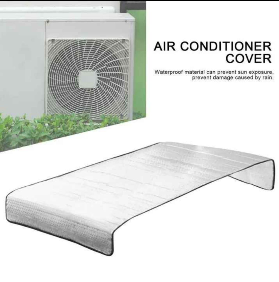 Heat & Waterproof Cover For AC Outdoor Unit (2pc Bundle)