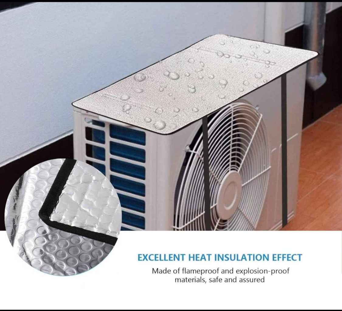 Heat & Waterproof Cover For AC Outdoor Unit (2pc Bundle)