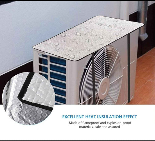 Heat & Waterproof Cover For AC Outdoor Unit (2pc Bundle)