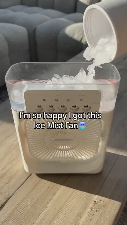 Portable Air Cooler Fan with LED Night Light & USB Power